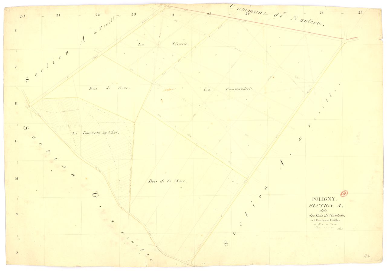 Section A dite des Bois-de-Nanteau, en 5 feuilles, 4eme feuille