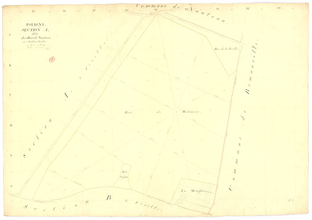 Section A dite des Bois-de-Nanteau, en 5 feuilles, 5eme feuille