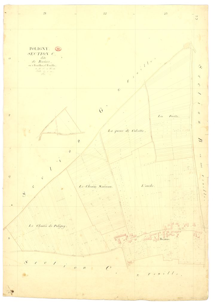 Section C dite des Rosiers, en 3 feuilles, 1ere feuille