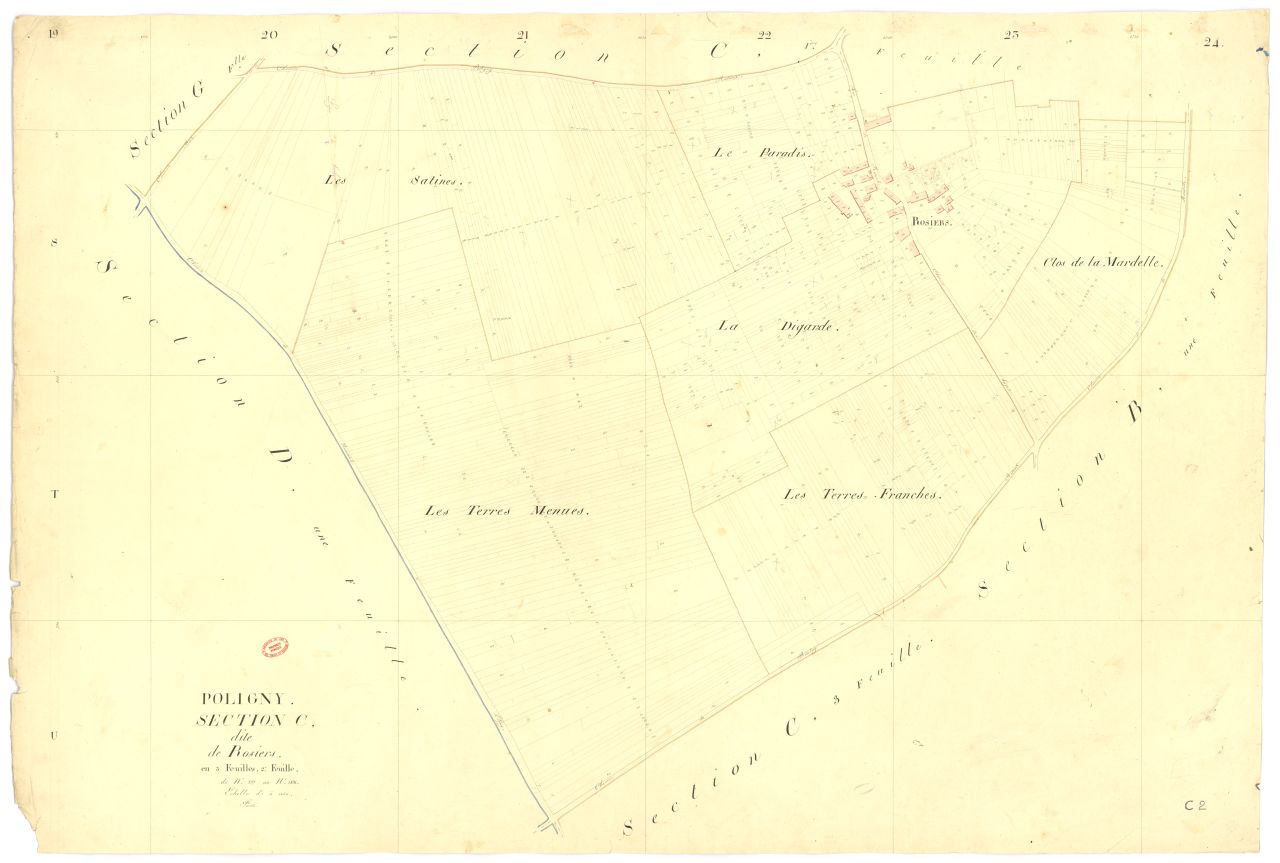 Section C dite des Rosiers, en 3 feuilles, 2eme feuille