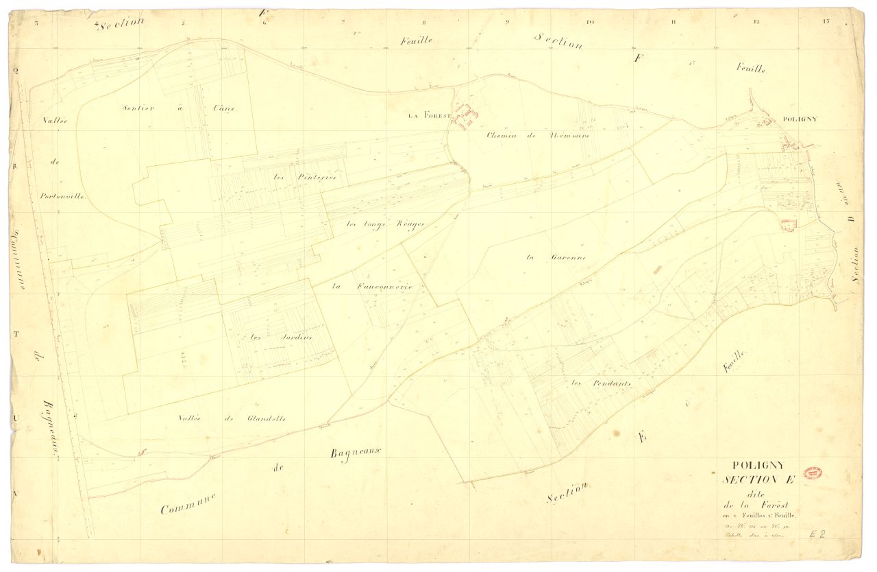 Section E dite de la For�t, en 2 feuilles, 2eme feuille