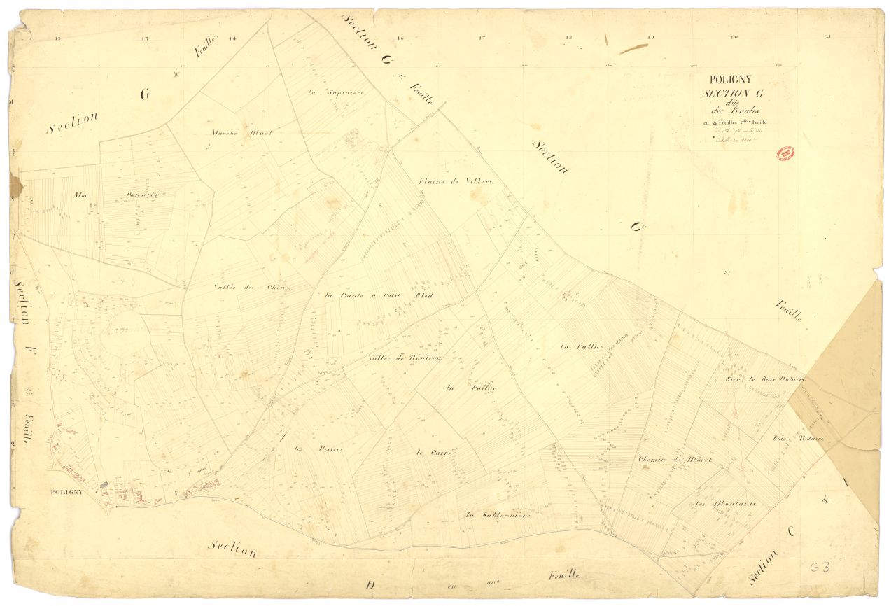 Section G dite du Village, en 4 feuilles, 3eme feuille