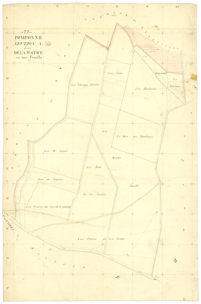 Section A dite de la Justice, feuille unique