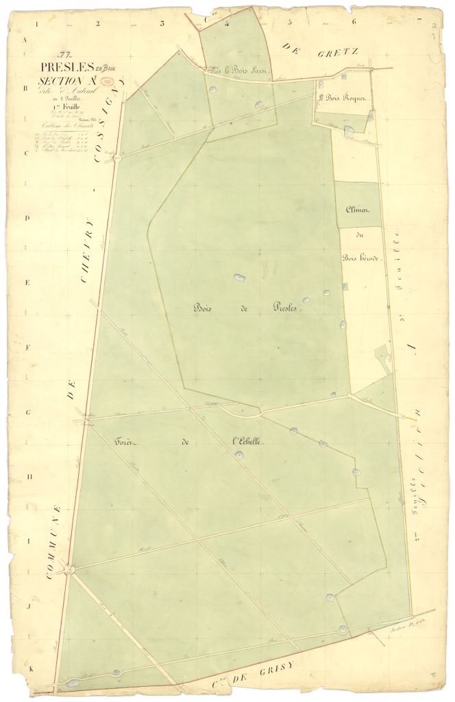 Section A dite d'Auteuil, en 3 feuilles, 1ere feuille