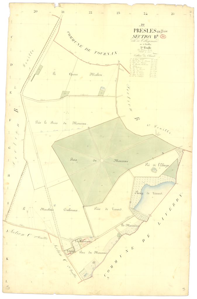 Section B dite de Villegenard, en 4 feuilles, 3eme feuille