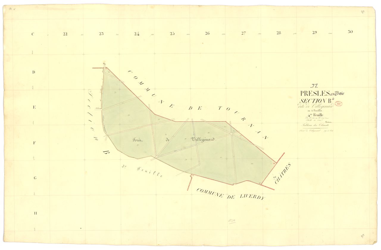 Section B dite de Villegenard, en 4 feuilles, 4eme feuille