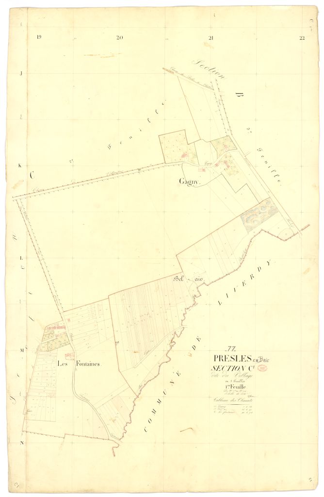 Section C dite du Village, en 5 feuilles, 1ere feuille