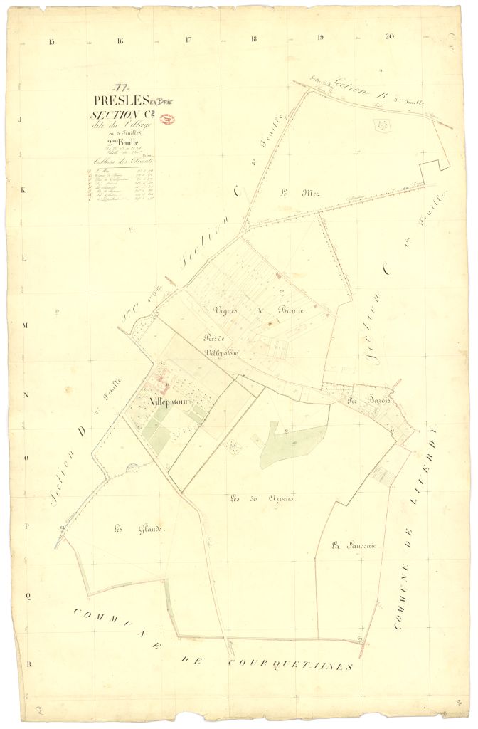 Section C dite du Village, en 5 feuilles, 2eme feuille