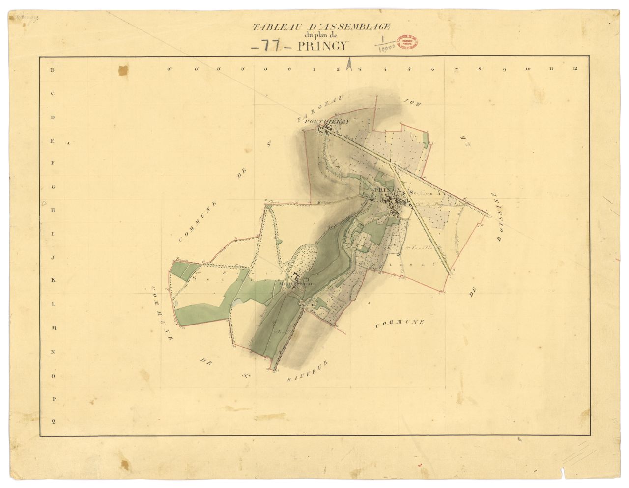 Tableau d'assemblage, 4 sections