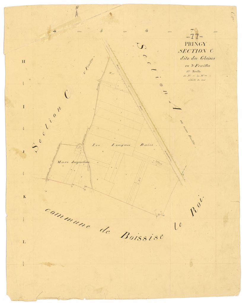 Section C dite des Glaises, en 3 feuilles, 1ere feuille
