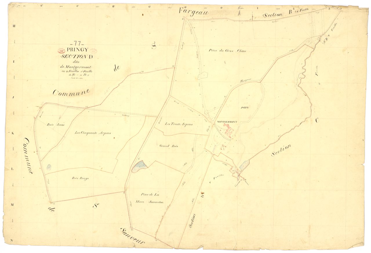 Section D dite de Montgermont, en 2 feuilles, 1ere feuille