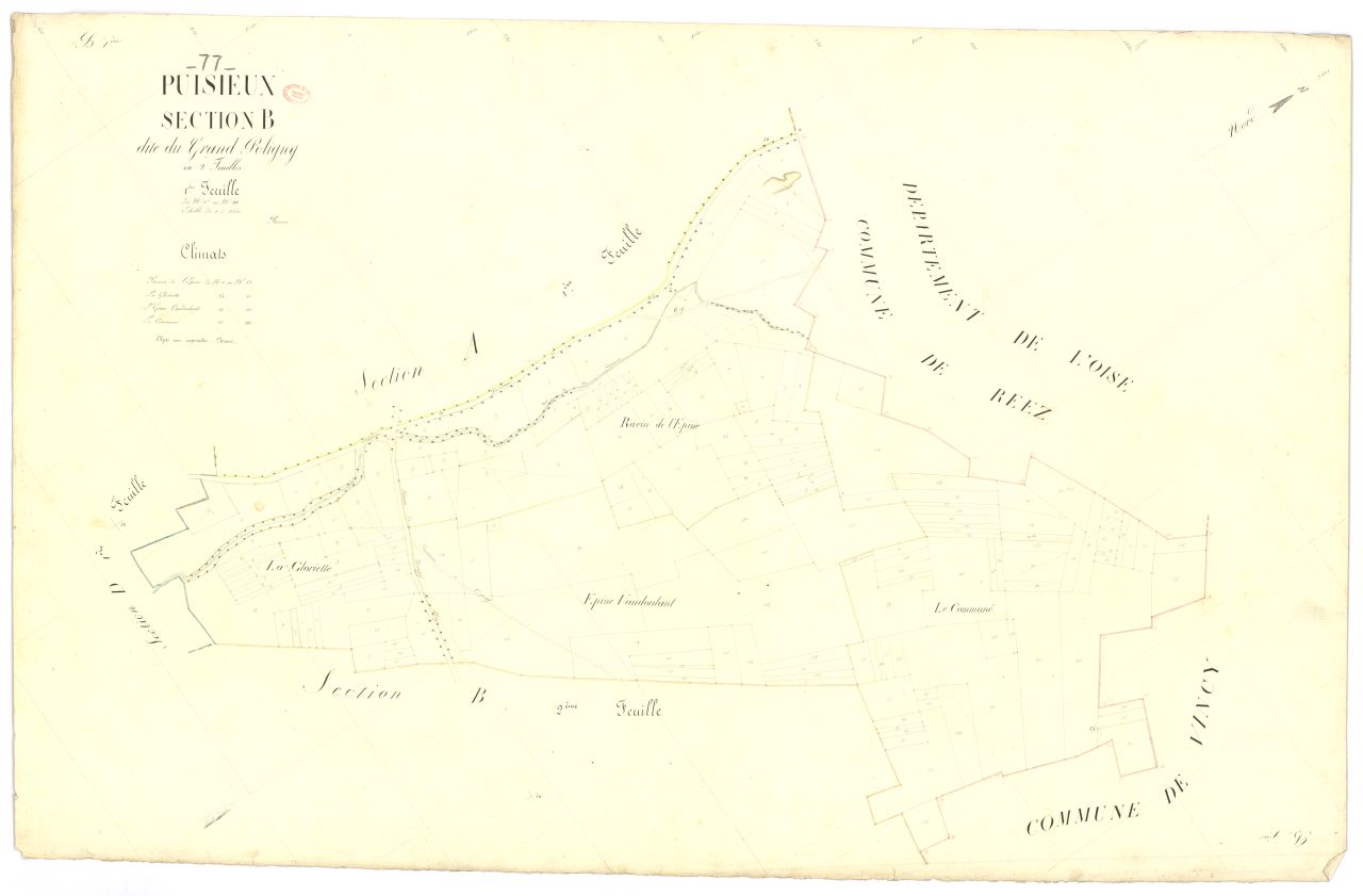 Section B dite du Grand-Poligny, en 2 feuilles, 1ere feuille