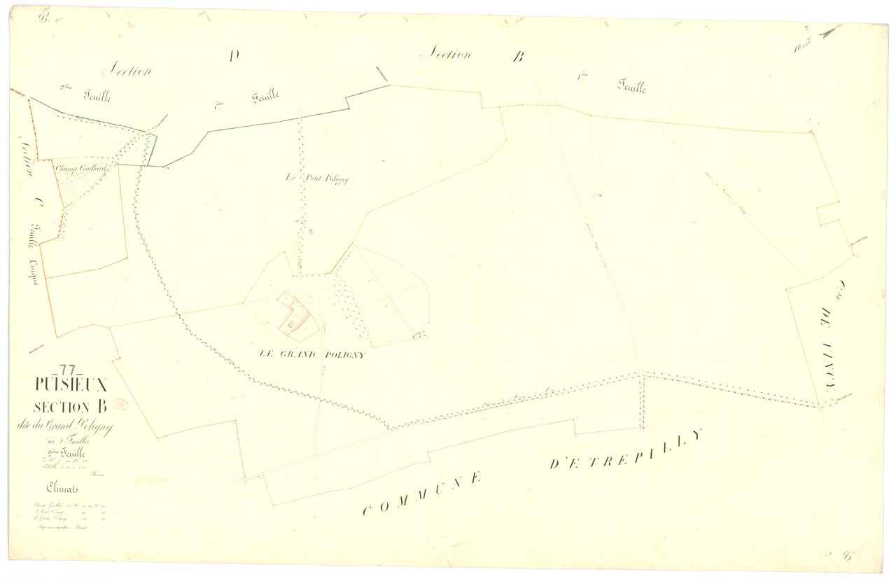Section B dite du Grand-Poligny, en 2 feuilles, 2eme feuille