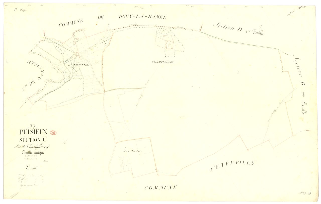 Section C dite de Champfleury, feuille unique