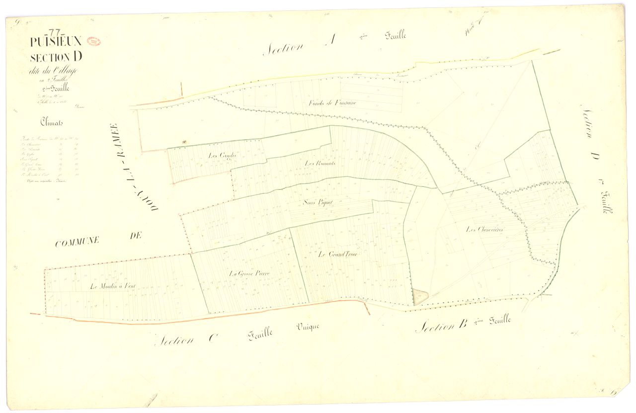 Section D dite du Village, en 2 feuilles, 2eme feuille