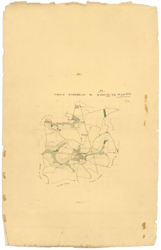 Tableau d'assemblage, 3 sections