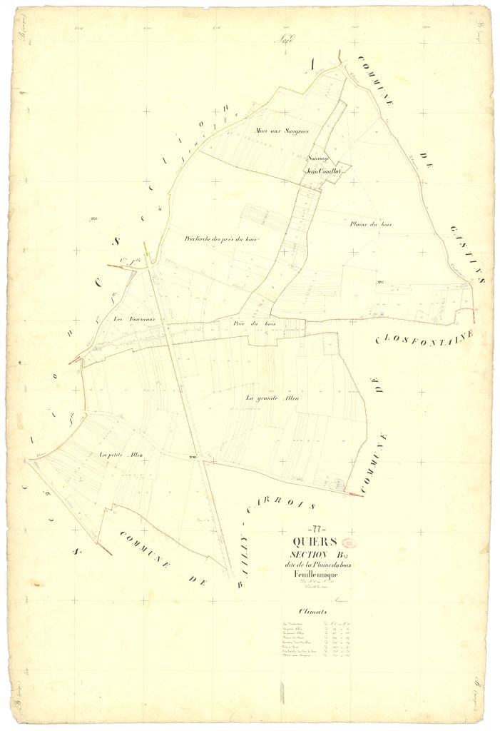 Section B dite de la Plaine-du-Bois, feuille unique