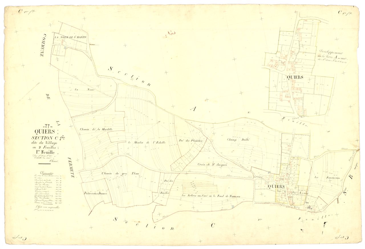 Section C dite du Village, en 2 feuilles, 1ere feuille