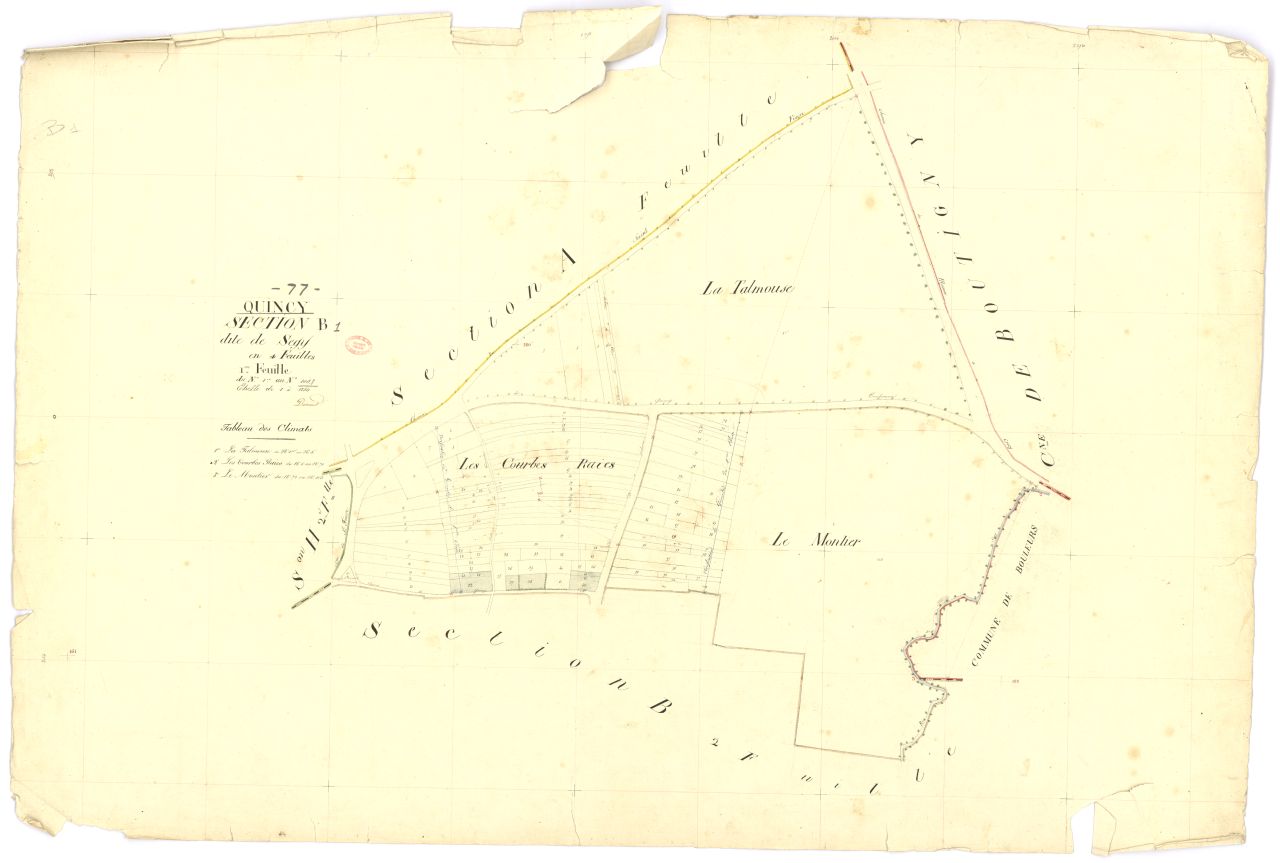 Section B dite de Segy, en 4 feuilles, 1ere feuille