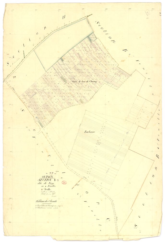 Section B dite de Segy, en 4 feuilles, 3eme feuille