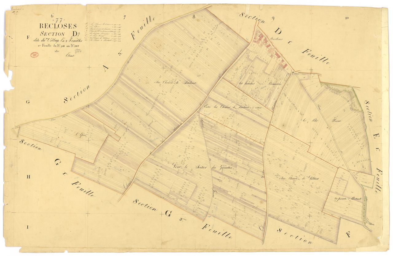 Section D dite du Village, en 2 feuilles, 2eme feuille