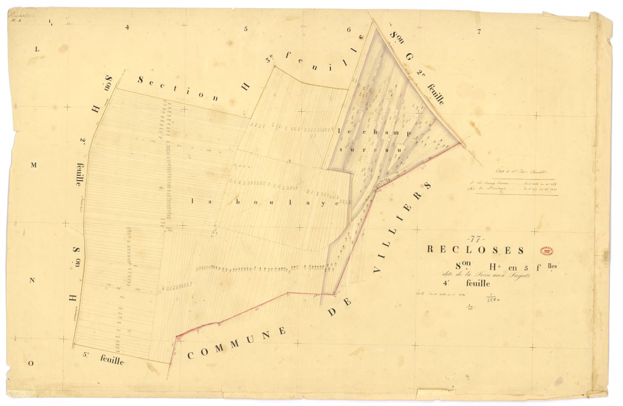 Section H dite de la Fosse-aux-Fagots, en 5 feuilles, 4eme feuille