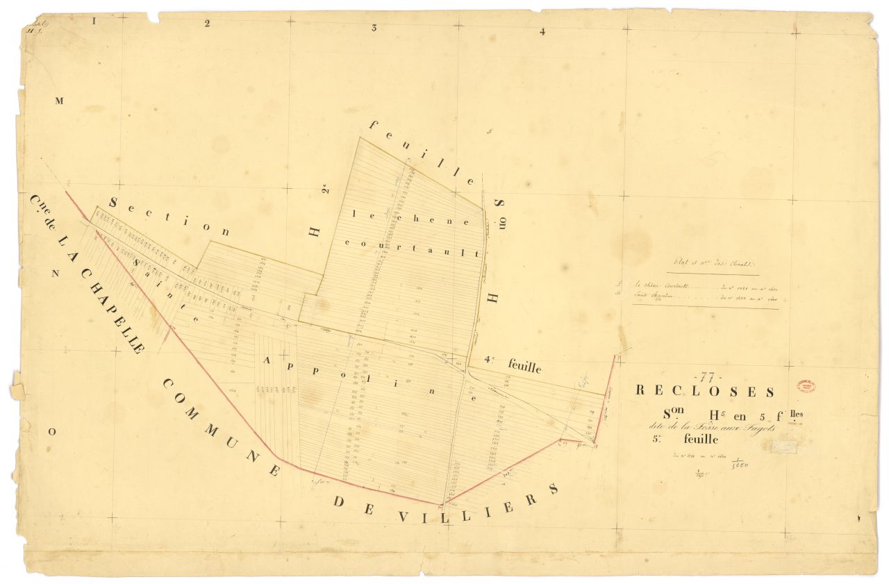 Section H dite de la Fosse-aux-Fagots, en 5 feuilles, 5eme feuille