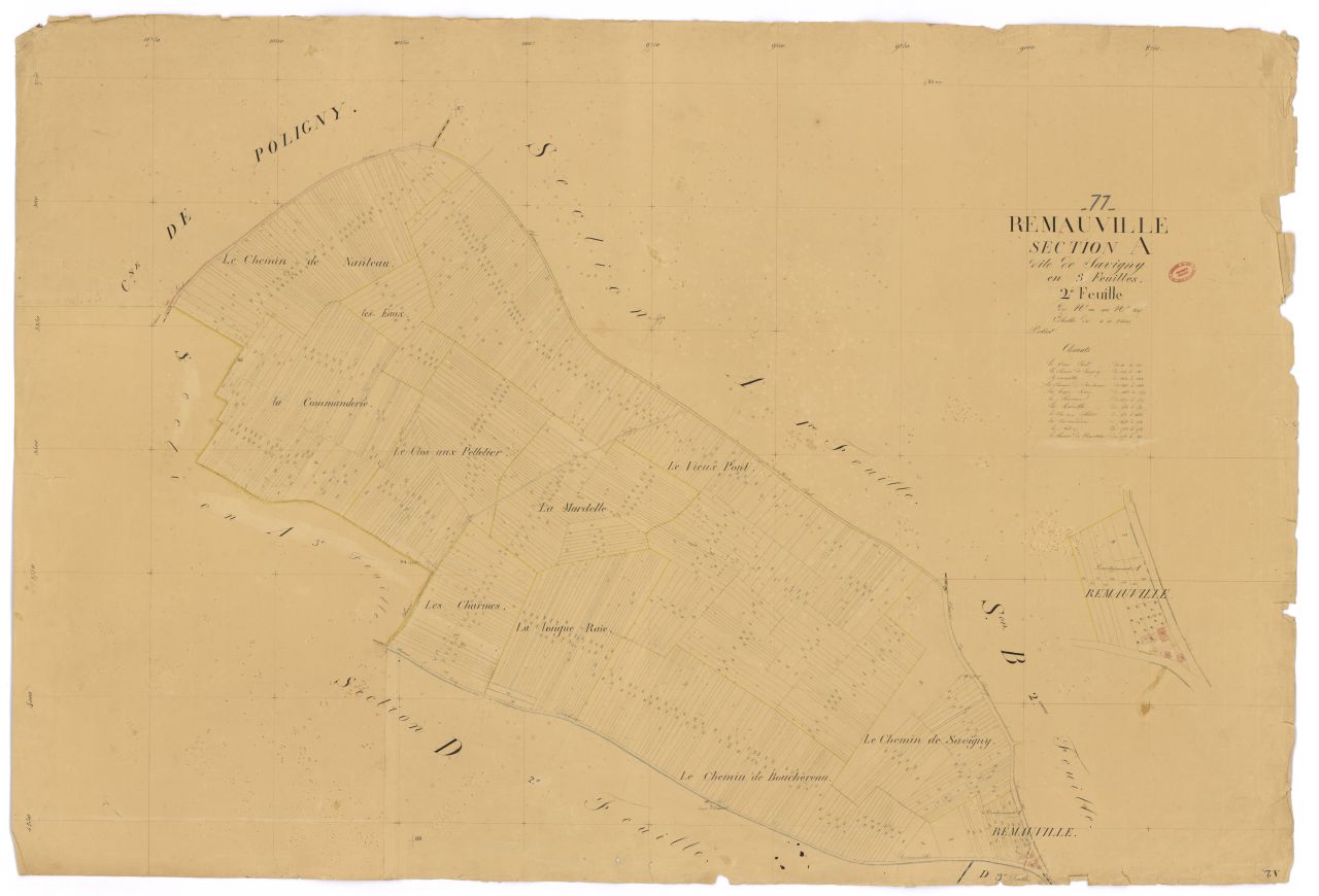 Section A dite de Savigny, en 3 feuilles, 2eme feuille