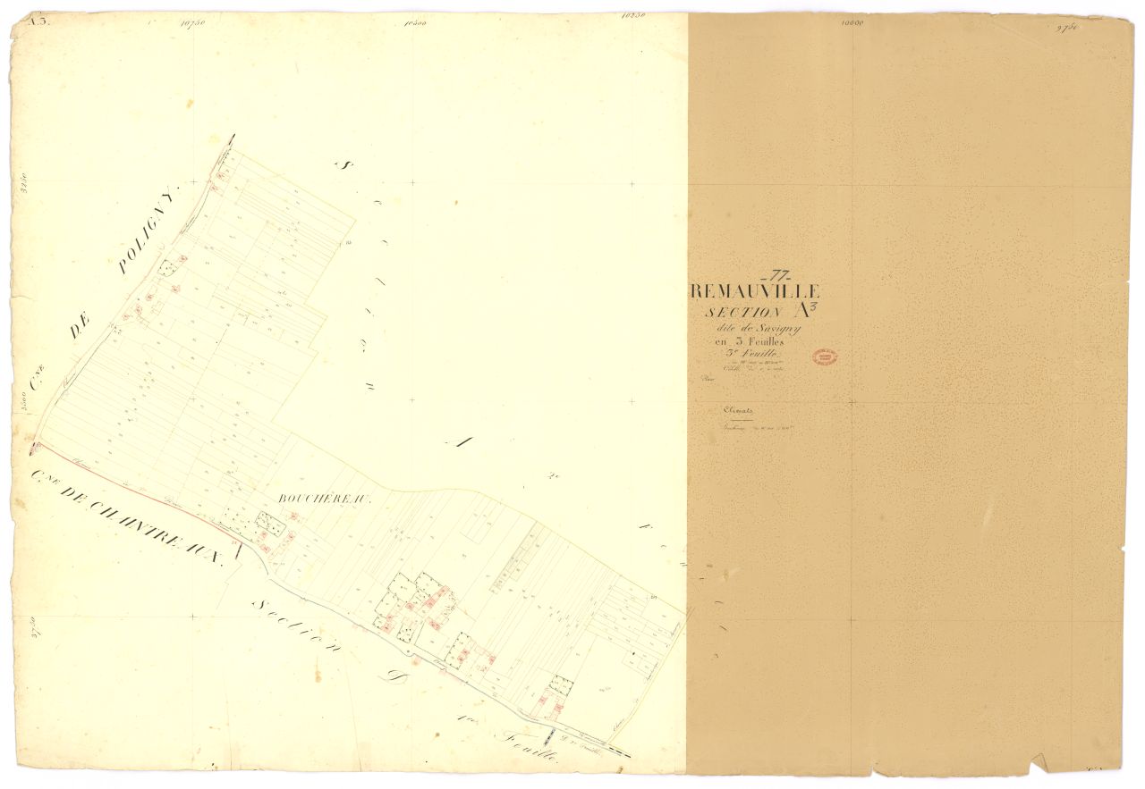 Section A dite de Savigny, en 3 feuilles, 3eme feuille