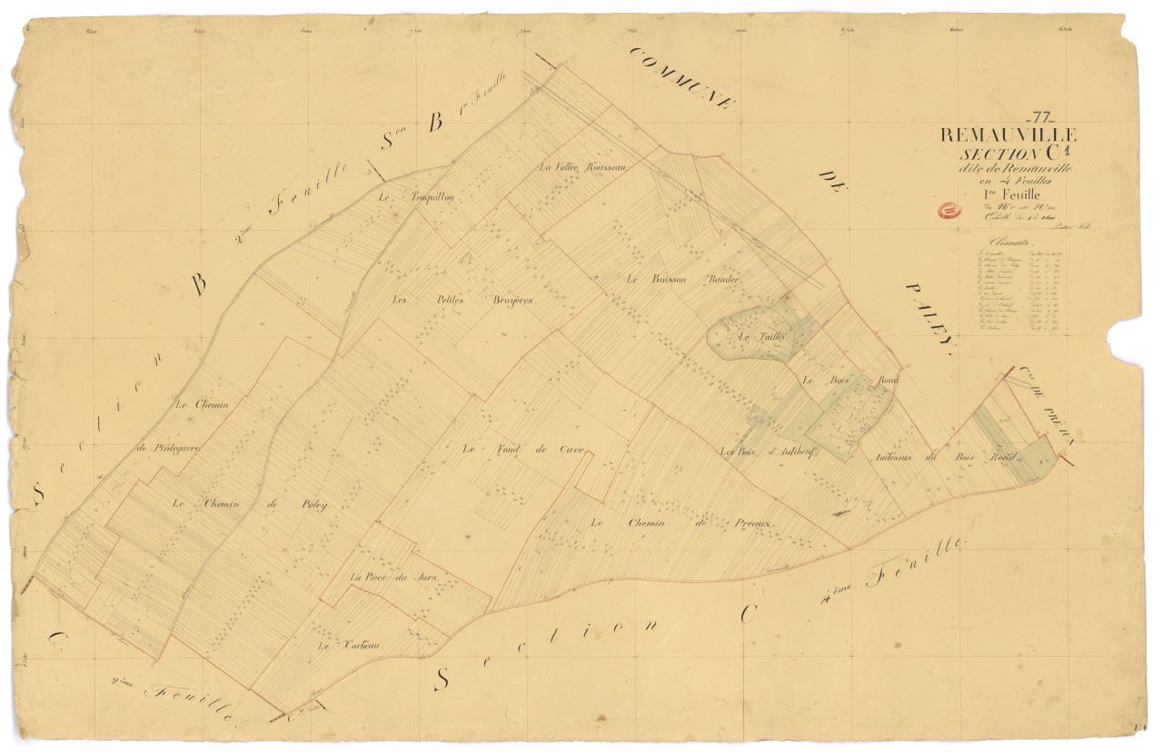 Section C dite de Remauville, en 4 feuilles, 1ere feuille