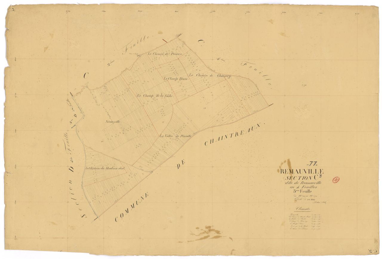 Section C dite de Remauville, en 4 feuilles, 3eme feuille