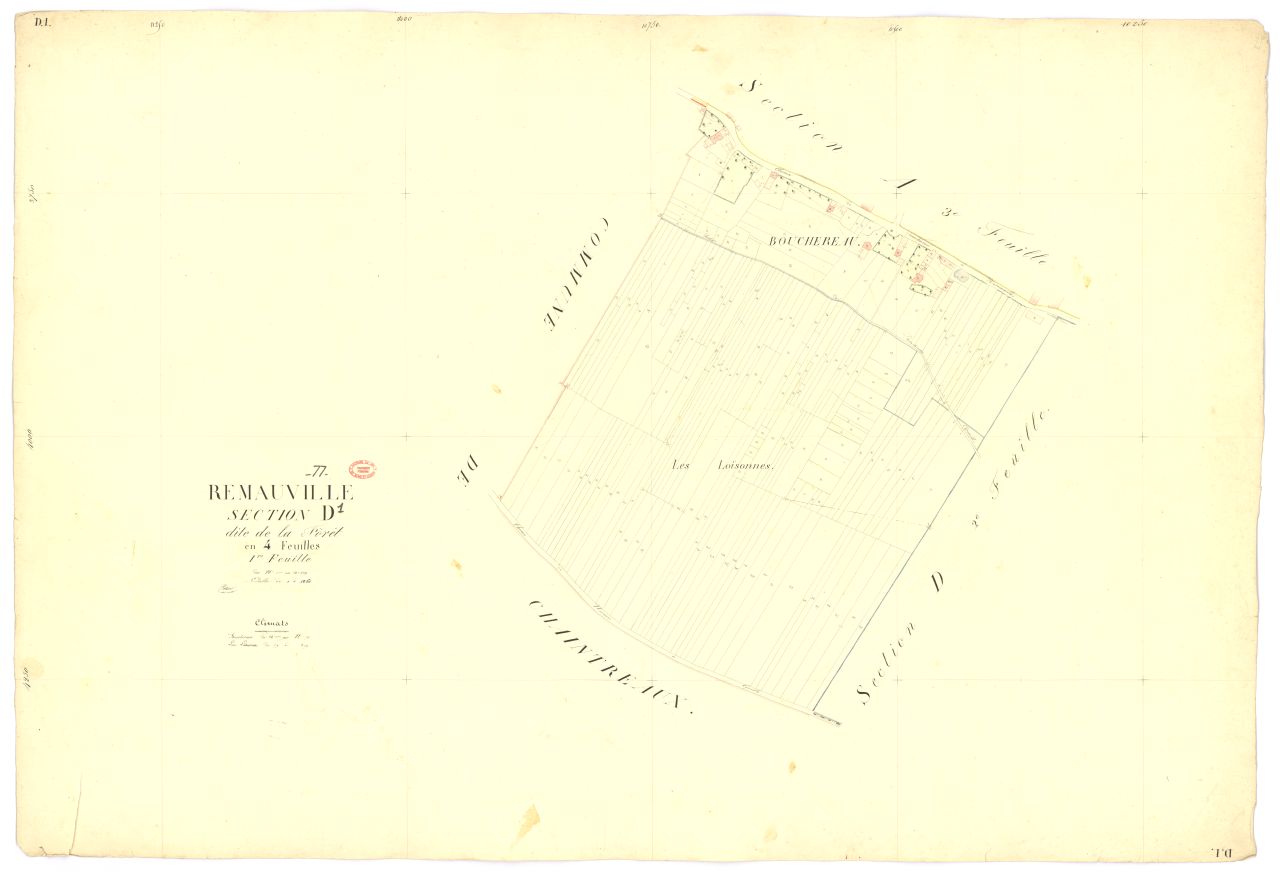 Section D dite de la For�t, en 4 feuilles, 1ere feuille