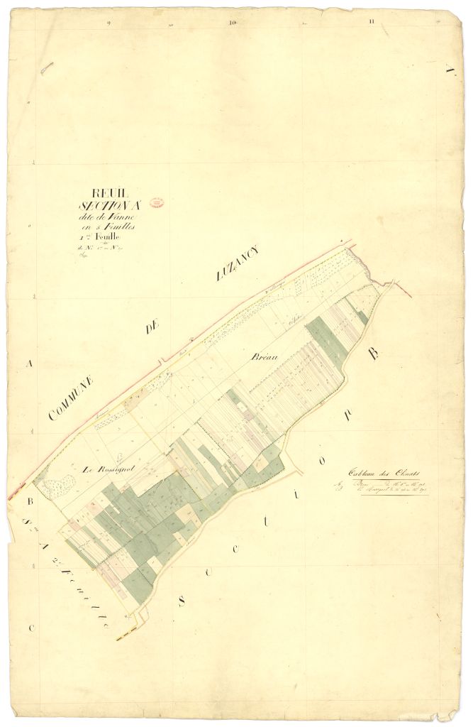 Section A dite de la Vanne, en 5 feuilles, 1ere feuille
