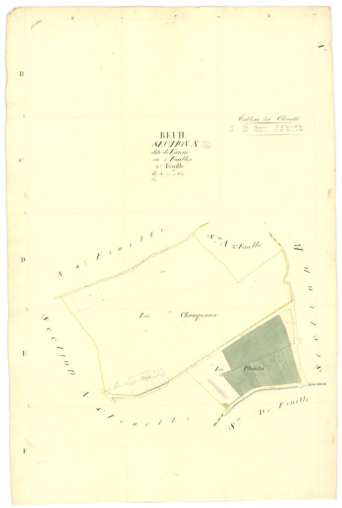Section A dite de la Vanne, en 5 feuilles, 3eme feuille