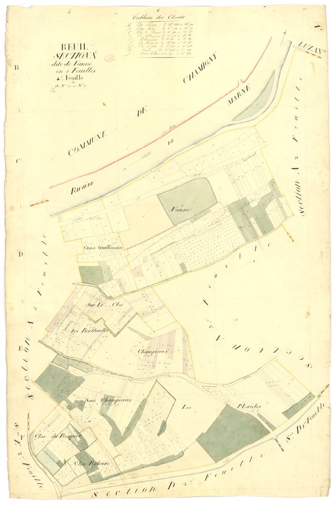 Section A dite de la Vanne, en 5 feuilles, 4eme feuille