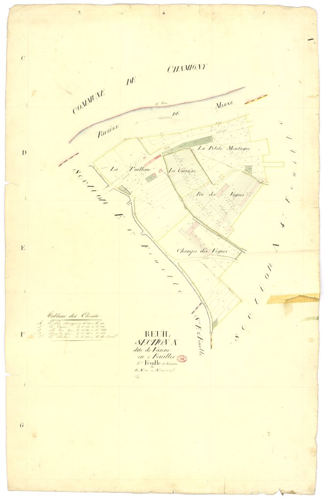 Section A dite de la Vanne, en 5 feuilles, 5eme feuille