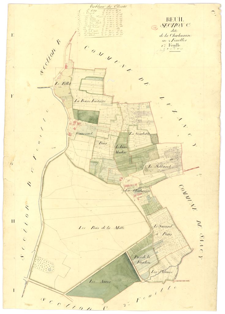 Section C dite de la Charbonniere, en 2 feuilles, 1ere feuille