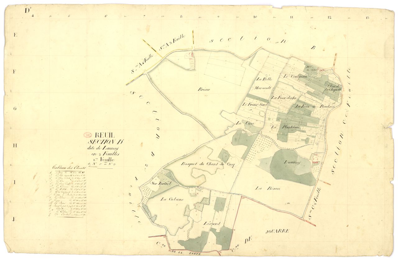 Section D dite de Launoy, en 2 feuilles, 1ere feuille