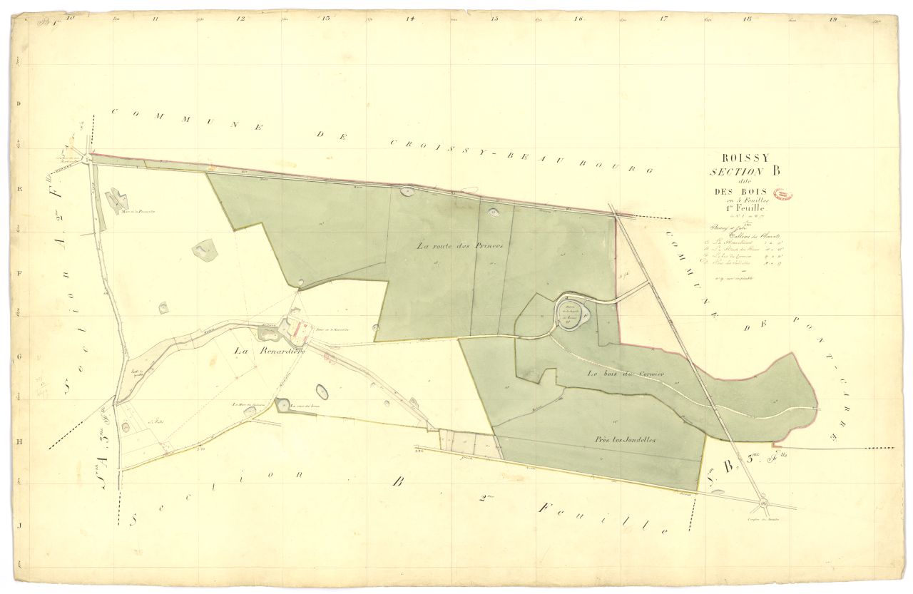 Section B dite des Bois, en 5 feuilles, 1ere feuille