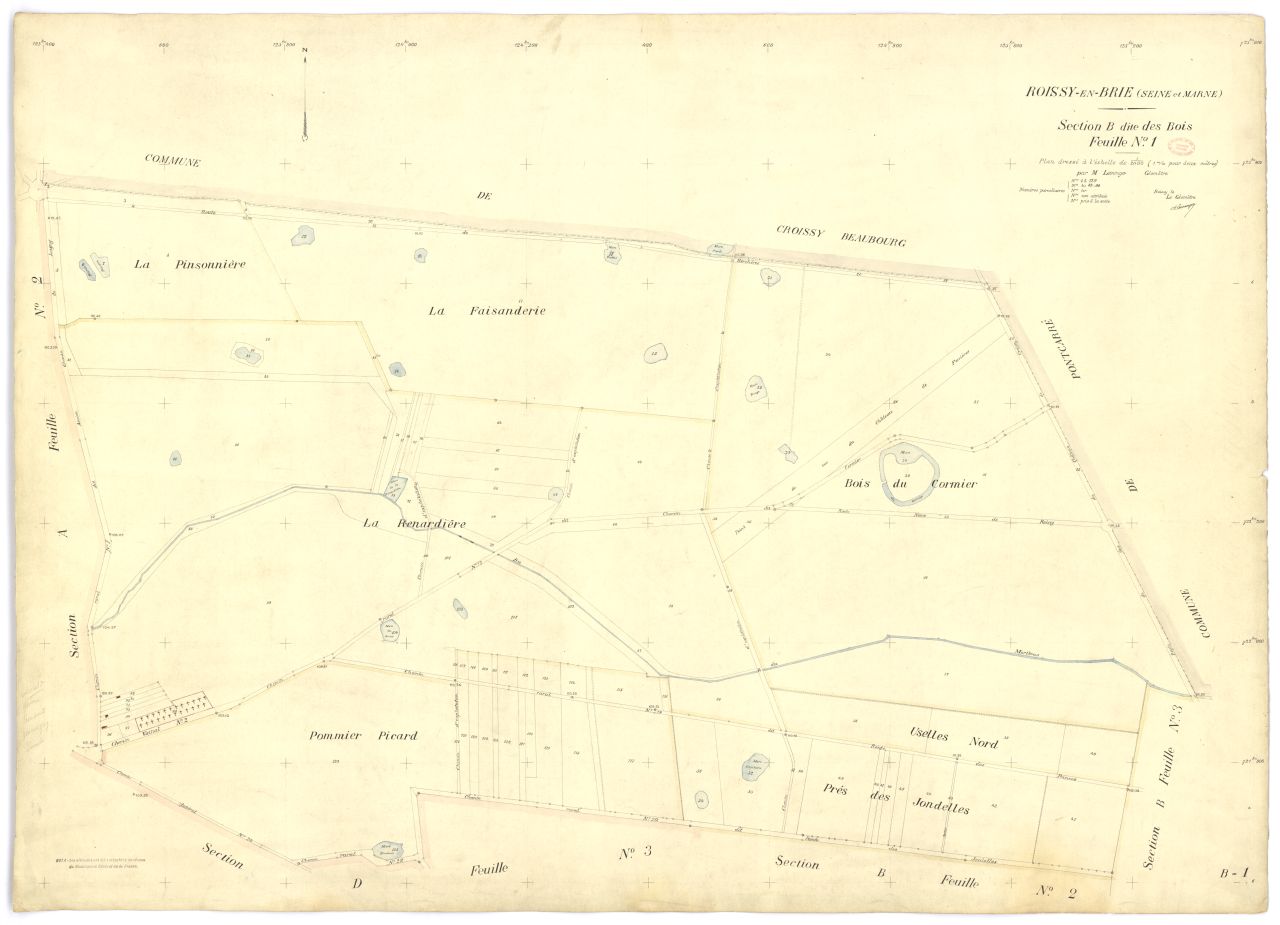 Section B dite des Bois, 1ere feuille