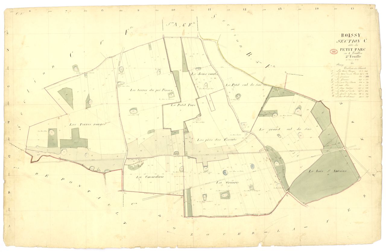 Section C dite du Petit-Parc, en 2 feuilles, 2eme feuille