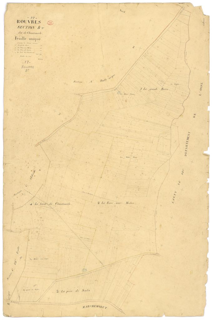Section B dite de Chantemerle, feuille unique