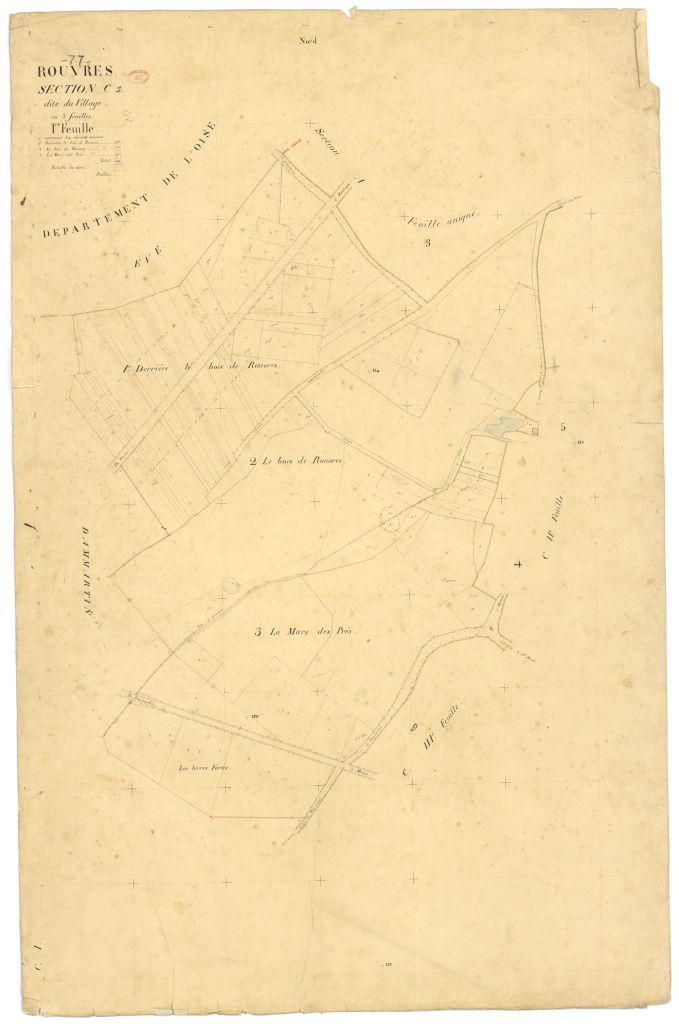 Section C dite du Village, en 3 feuilles, 1ere feuille
