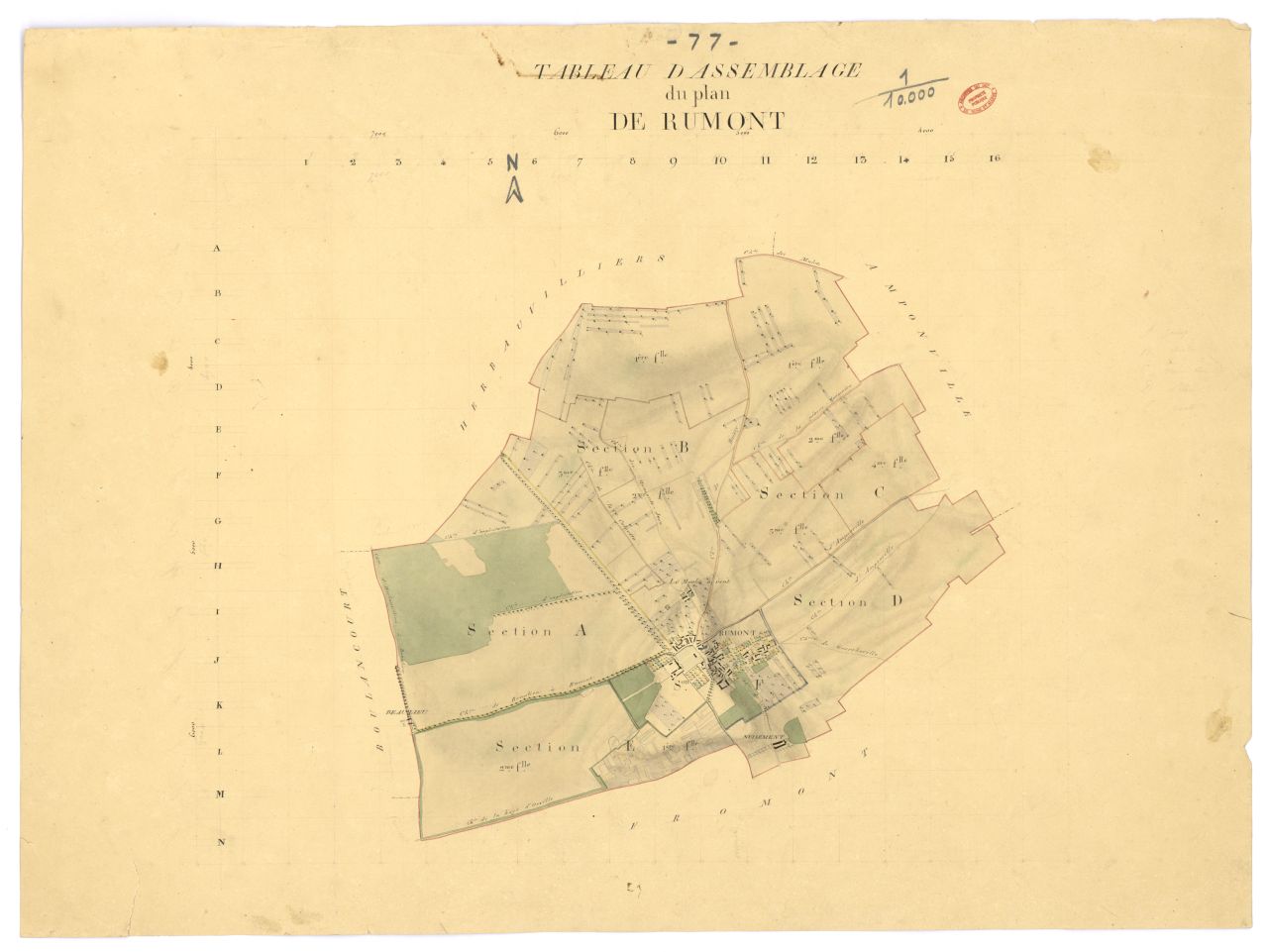 Tableau d'assemblage, 6 sections