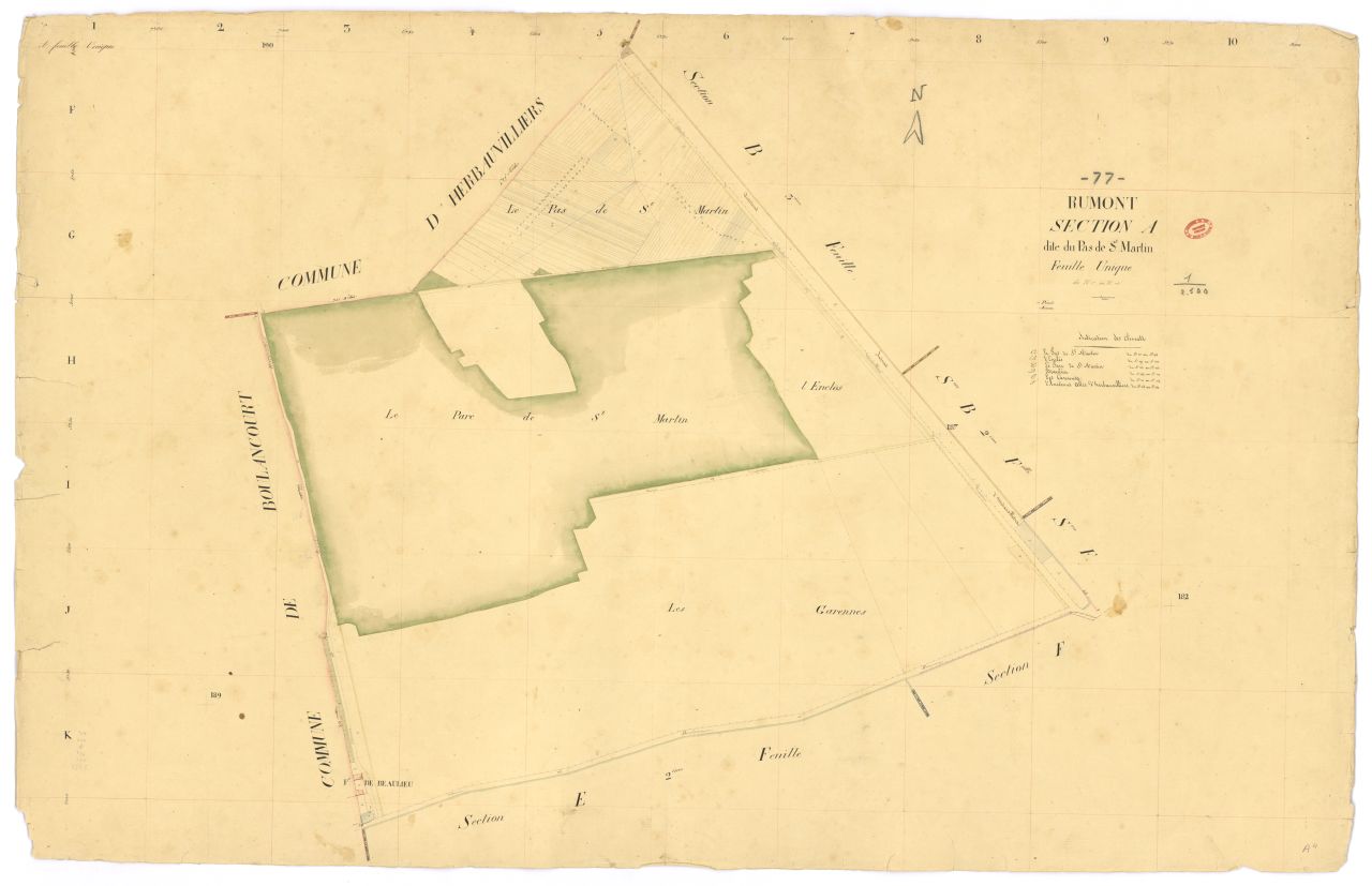 Section A dite du Pas-de-Saint-Martin, feuille unique