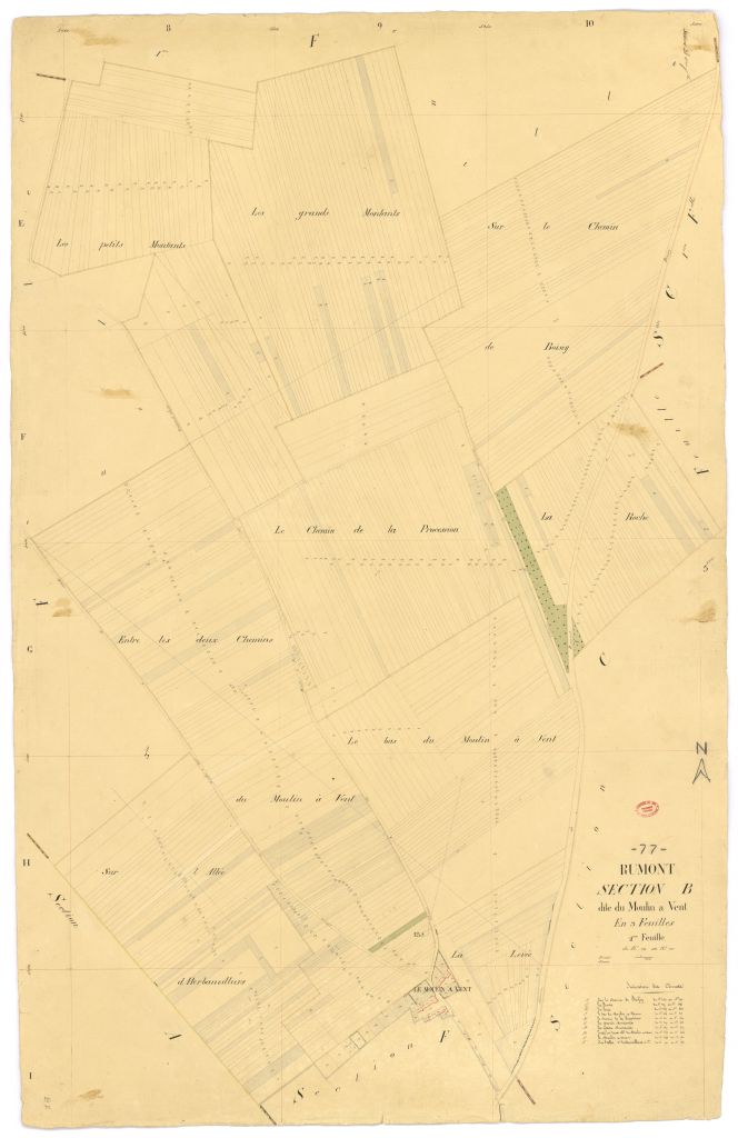 Section B dite du Moulin-�-Vent, en 3 feuilles, 2eme feuille