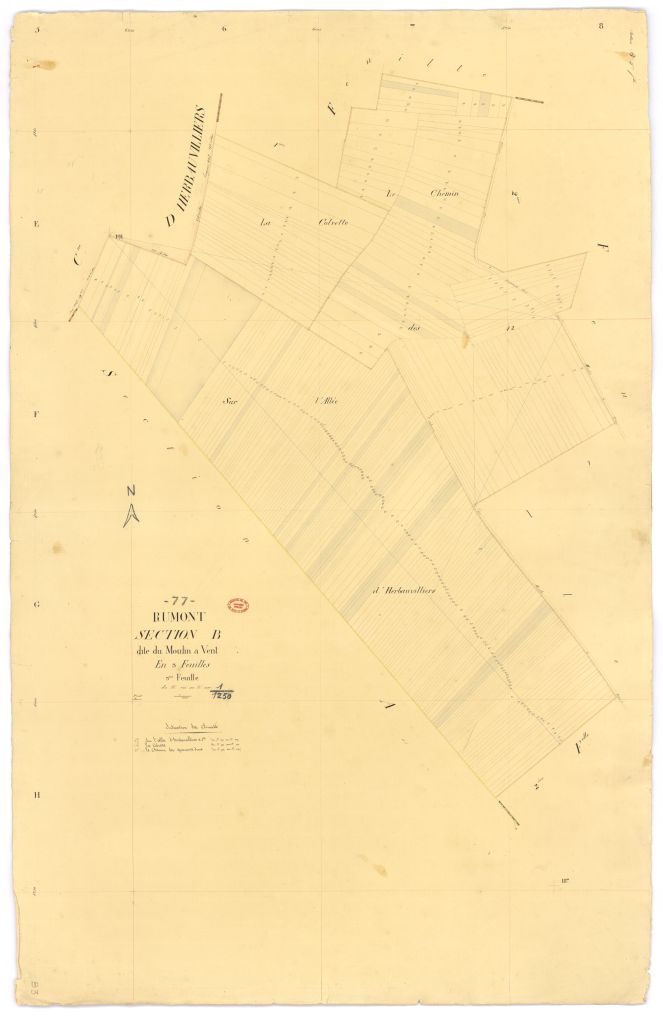 Section B dite du Moulin-�-Vent, en 3 feuilles, 3eme feuille