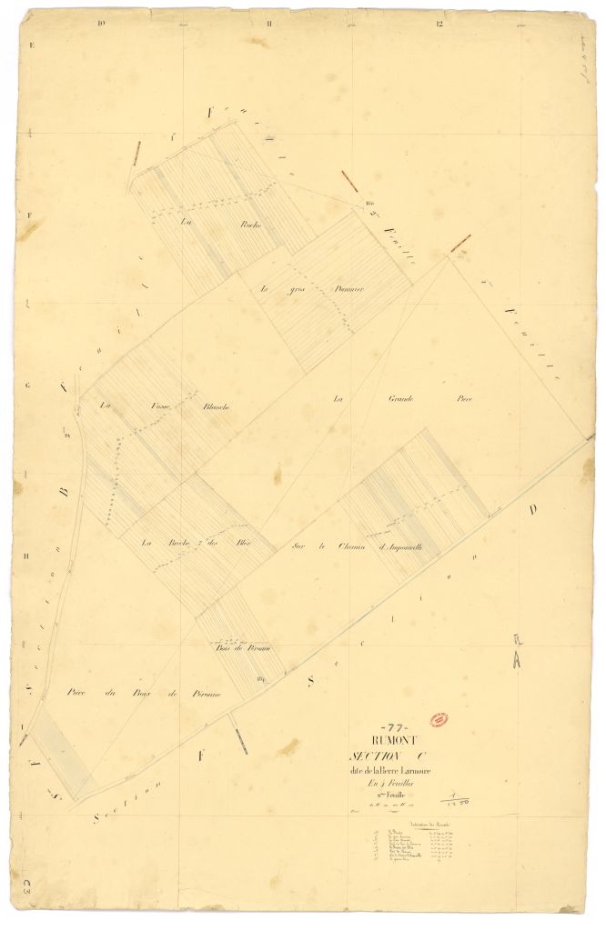 Section C dite de la Pierre-Larmoire, en 4 feuilles, 3eme feuille