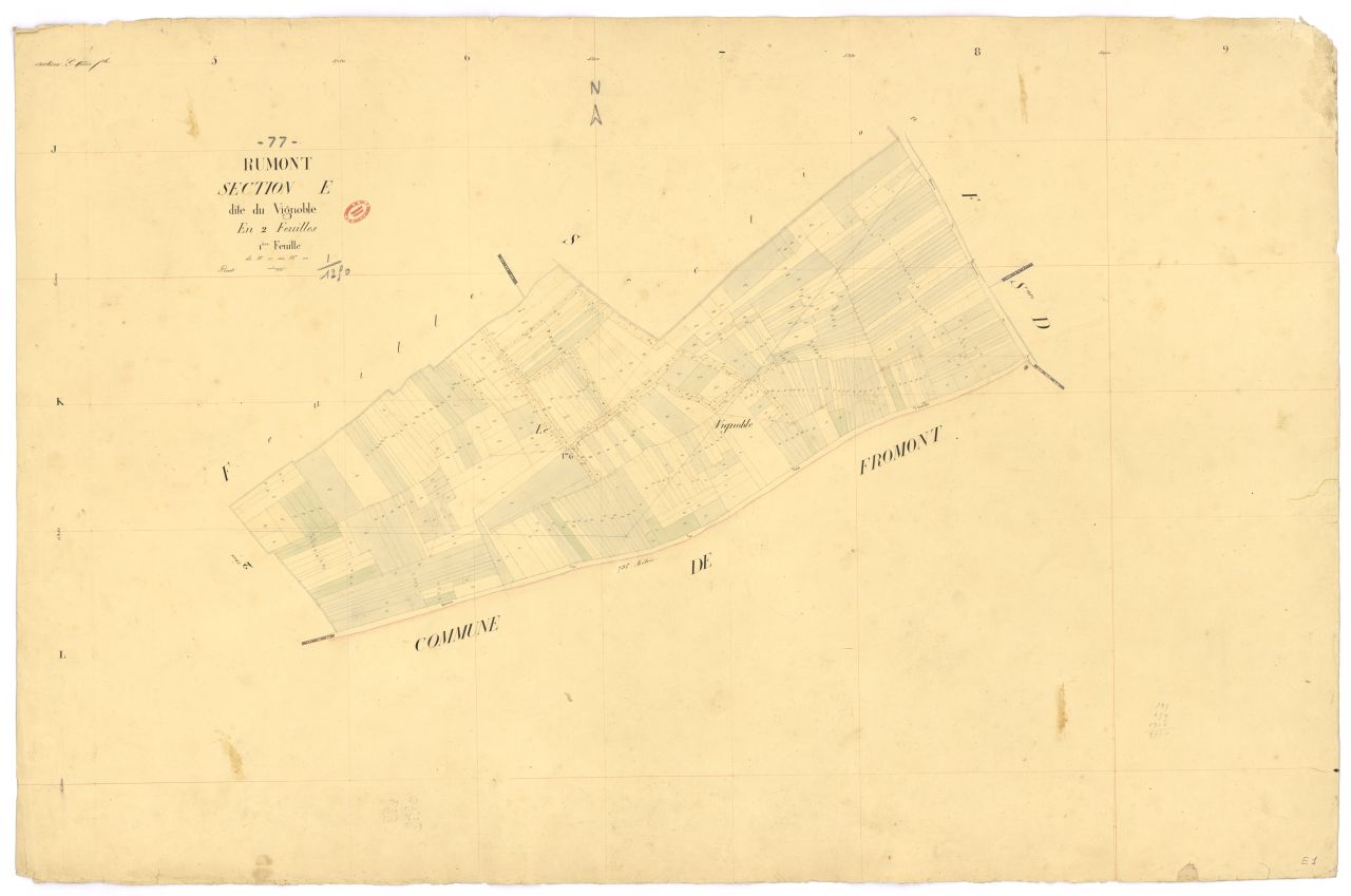 Section E dite du Vignoble, en 2 feuilles, 1ere feuille