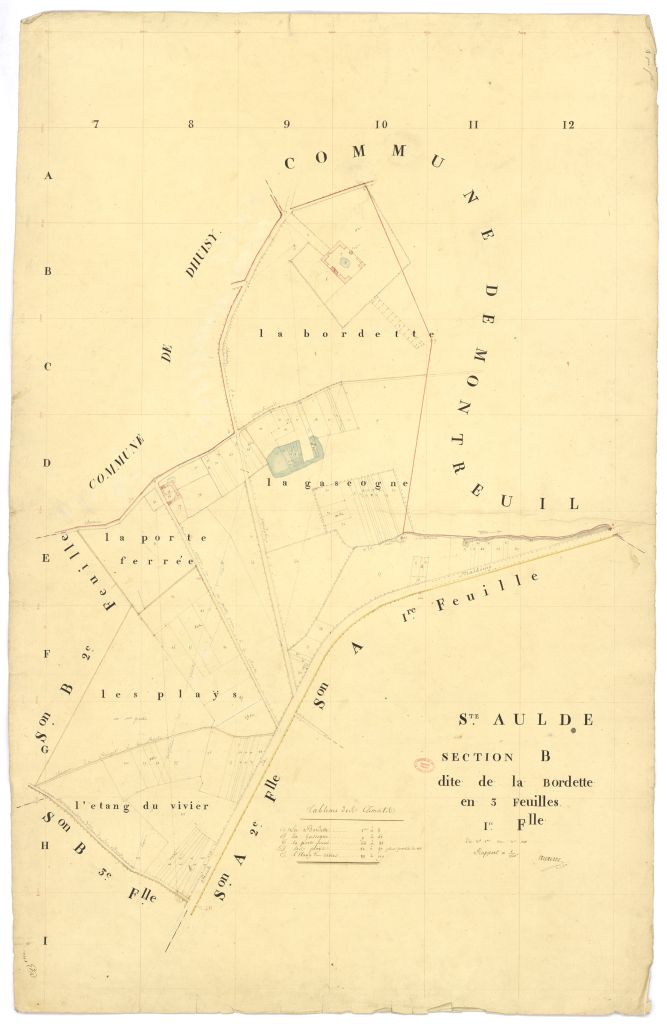 Section B dite de Bordette, en 3 feuilles, 1ere feuille